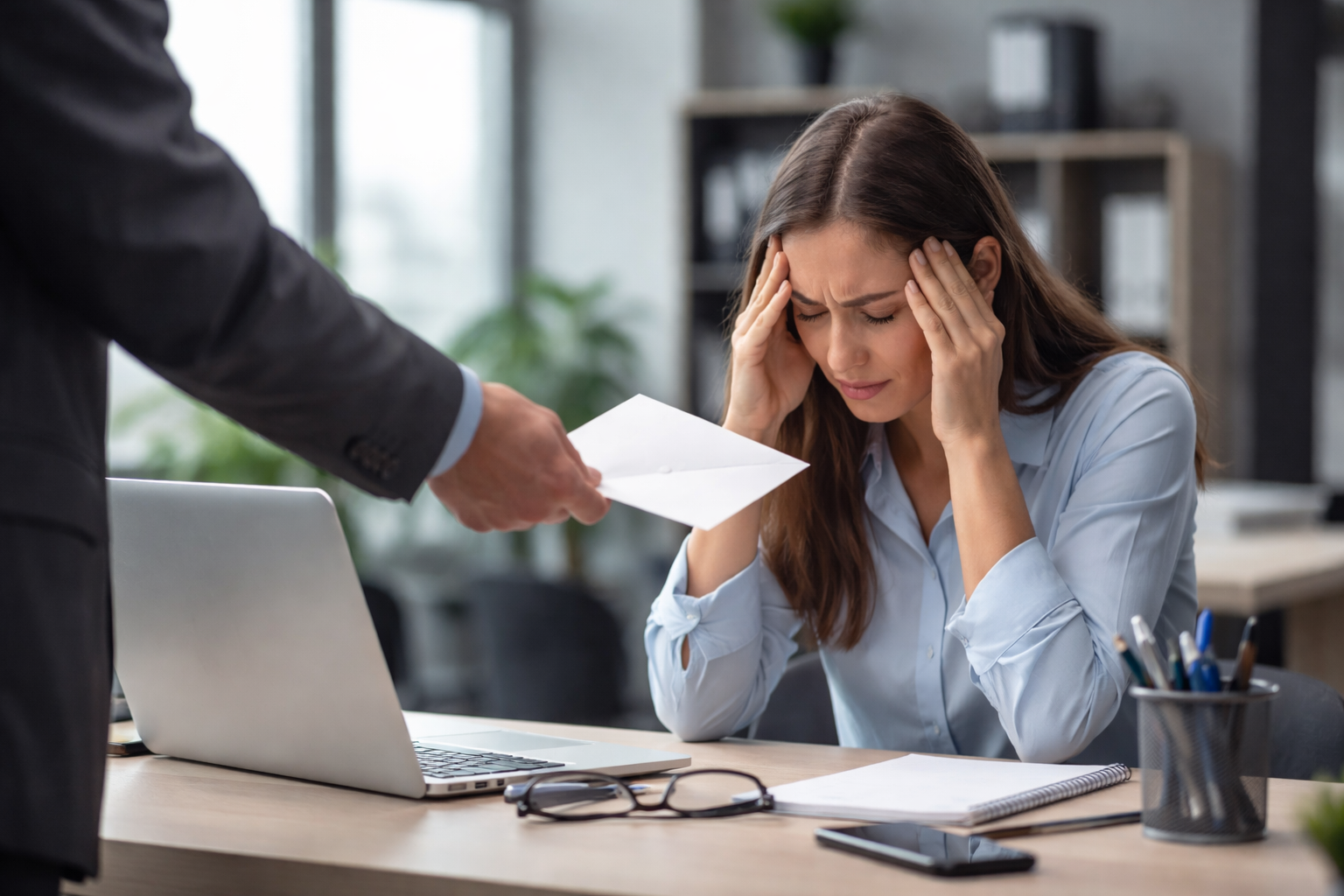 Despido mientras sufre un ataque de ansiedad